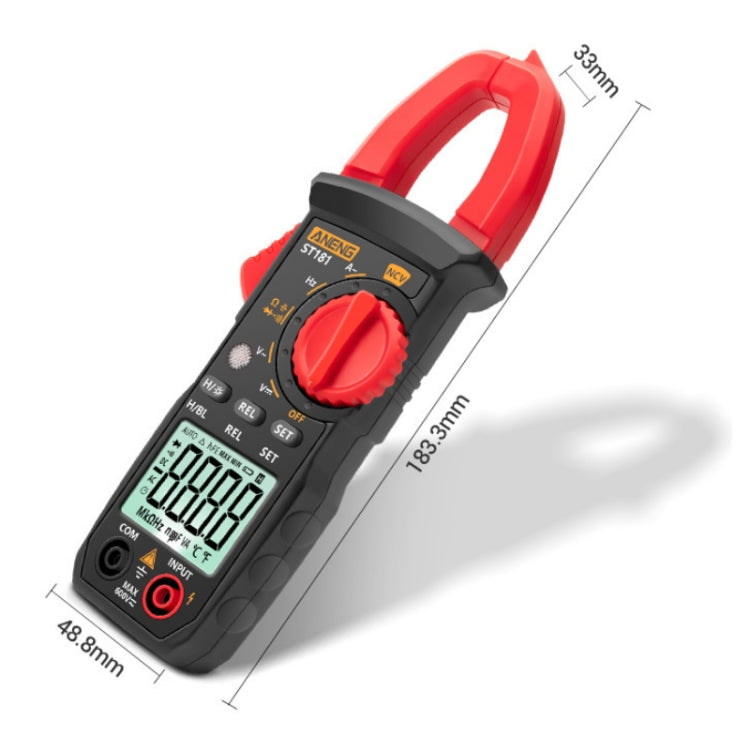 ANENG Intelligent Digital Backlit Clamp-On High-Precision Multimeter, Specification: ST183 6000-counts - Digital Multimeter by ANENG | Online Shopping UK | buy2fix