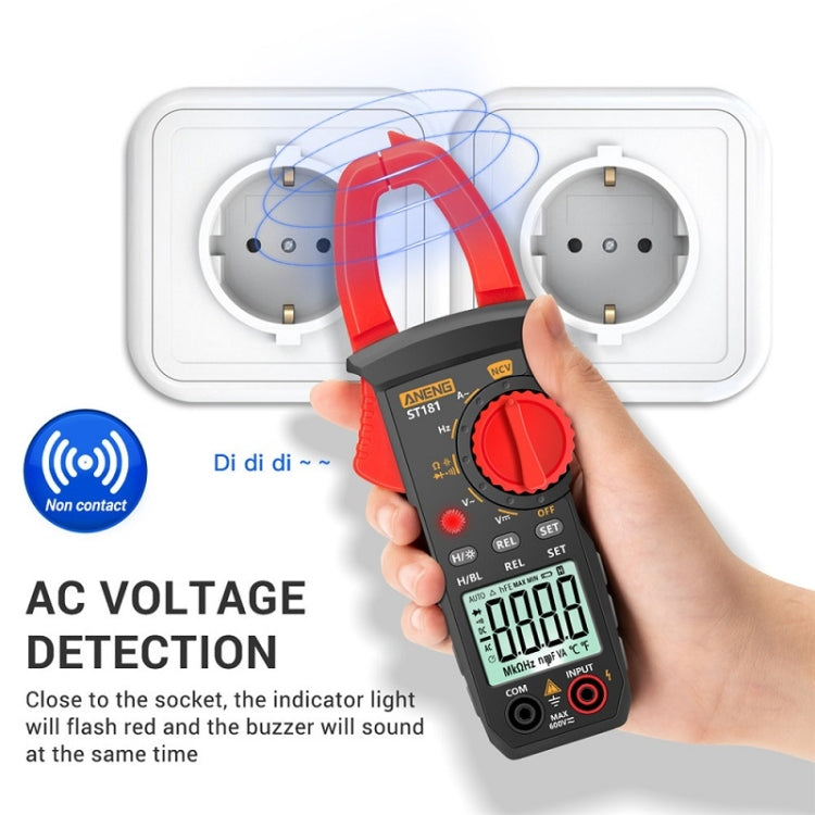 ANENG Intelligent Digital Backlit Clamp-On High-Precision Multimeter, Specification: ST183 6000-counts - Digital Multimeter by ANENG | Online Shopping UK | buy2fix