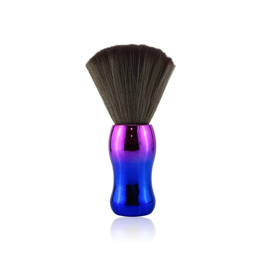 Electroplating Broken Hair Brush Haircut Neck Cleaning Brush( Round Handle Gradient Yellow Purple) - Hair Trimmer by buy2fix | Online Shopping UK | buy2fix