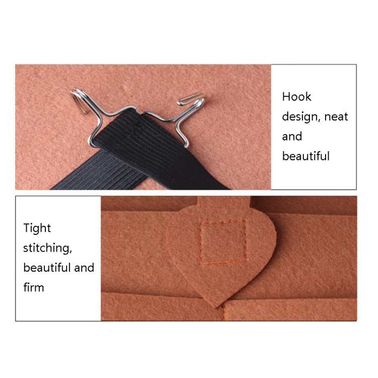 Thicken Felt Cloth Car Seat Storage Bag(Brown) - In Car by buy2fix | Online Shopping UK | buy2fix