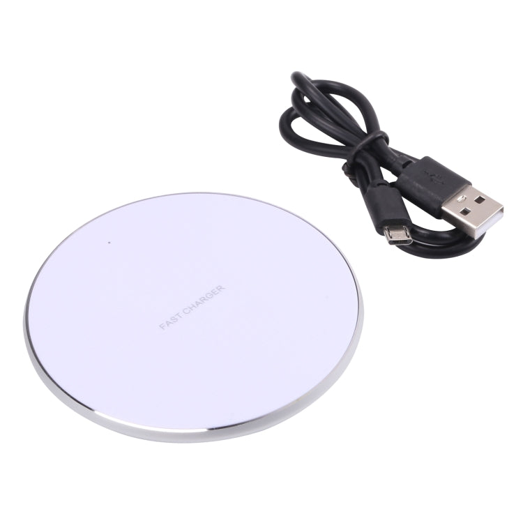 Q25 15W Plaid Pattern Desktop Metal Round Wireless Charger(Black ) - Apple Accessories by buy2fix | Online Shopping UK | buy2fix