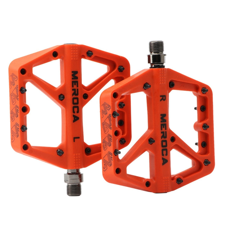 MEROCA Mountain Bike Nylon Pedal(Orange) - Pedals by MEROCA | Online Shopping UK | buy2fix