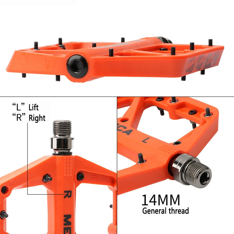 MEROCA Mountain Bike Nylon Pedal(Orange) - Pedals by MEROCA | Online Shopping UK | buy2fix