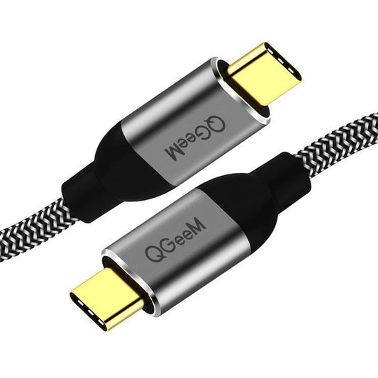 QGeeM QG-CC03 Type-C to Type-C USB3.1 Data Cable, Length: 1.8m(Black) - USB-C & Type-C Cable by QGeeM | Online Shopping UK | buy2fix