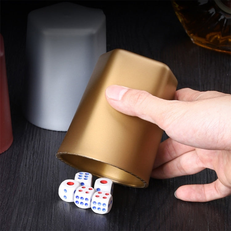 6 PCS Bar Thickening Anti-skid Dice Cup, Style: Pentagon(Silver) - Gambling by buy2fix | Online Shopping UK | buy2fix