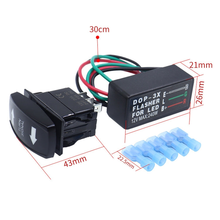 3 In 1 DOP-3X Motorcycle Flash LED Turning Light Controller - In Car by buy2fix | Online Shopping UK | buy2fix