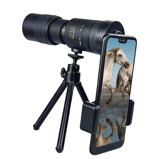 10-300x40 Monocular HD Telescope BAK4 Prism Telescope,Style: With Photo Holder+Tripod - Monocular Binoculars by buy2fix | Online Shopping UK | buy2fix