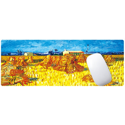 300x800x3mm Locked Am002 Large Oil Painting Desk Rubber Mouse Pad(Seaside Boat) - Mouse Pads by buy2fix | Online Shopping UK | buy2fix