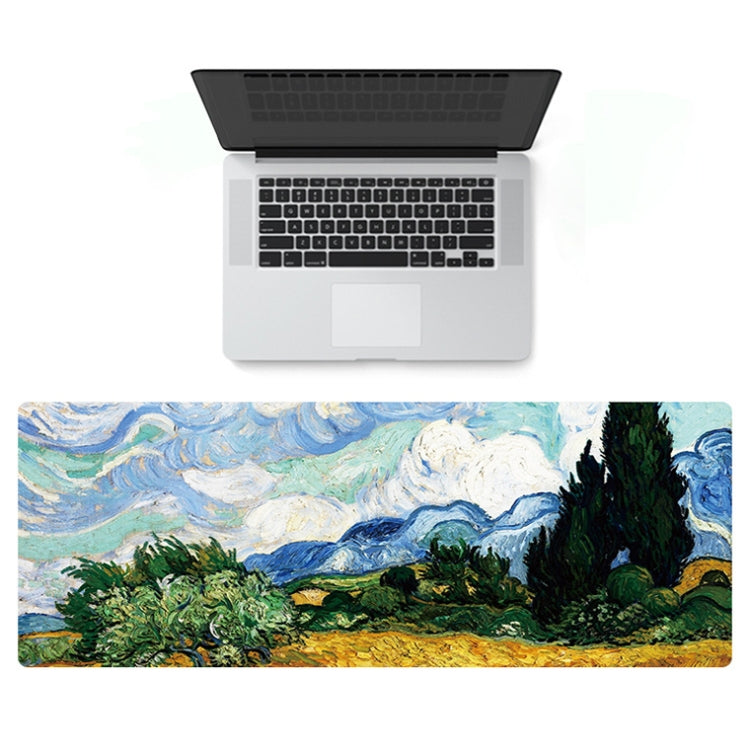 300x800x3mm Locked Am002 Large Oil Painting Desk Rubber Mouse Pad(Iris) - Mouse Pads by buy2fix | Online Shopping UK | buy2fix