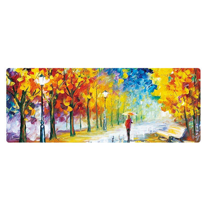 400x900x5mm Locked Am002 Large Oil Painting Desk Rubber Mouse Pad(Autumn Leaves) - Mouse Pads by buy2fix | Online Shopping UK | buy2fix