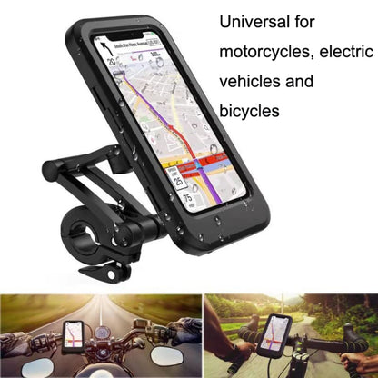 Bicycle Mobile Phone Holder Mountain Bike Waterproof Bag(Black) - Outdoor & Sports by buy2fix | Online Shopping UK | buy2fix