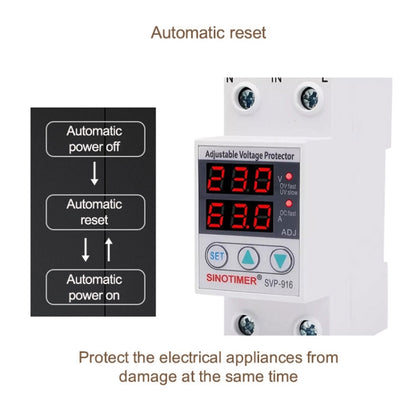 SINOTIMER SVP-916 Adjustable Self-resetting Over-voltage Under-voltage Protector, Current: 80A - Other Tester Tool by SINOTIMER | Online Shopping UK | buy2fix