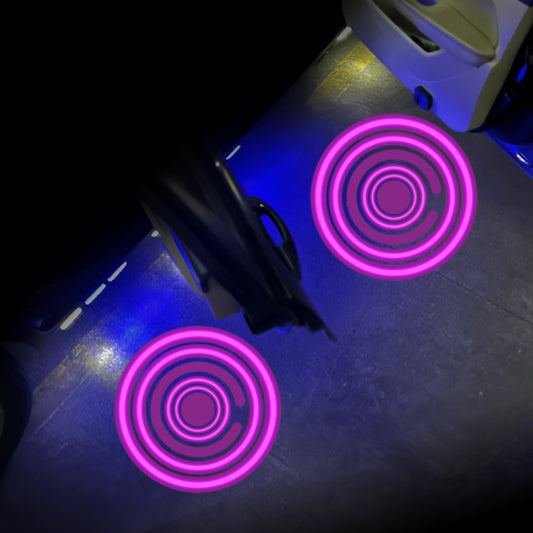 LED Infrared Induction Car Door Welcome Light Night Projection Ambient Light, Specification: Visual Circle (Pink Purple)(1 Pair/Box) - In Car by buy2fix | Online Shopping UK | buy2fix