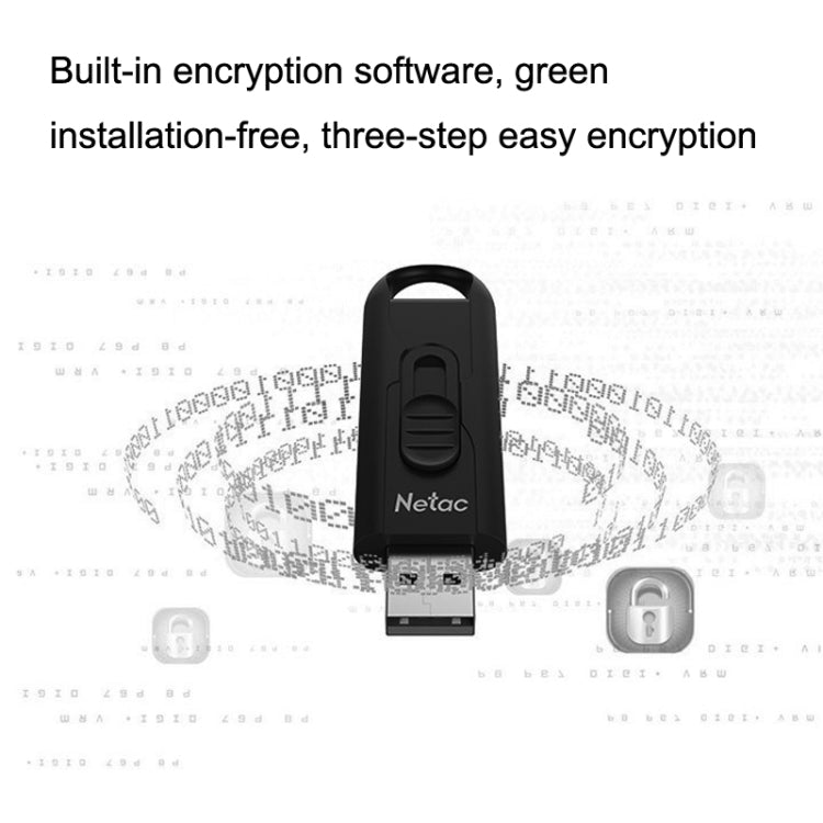 Netac U309 High Speed USB3.0 Push-Pull Encrypted USB Flash Drive, Capacity: 32GB - USB Flash Drives by Netac | Online Shopping UK | buy2fix