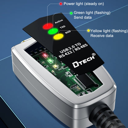 DTECH DT-5019 USB To RS485/422 Industrial Converter Serial Line Communication Adapter(1.2m) - RS485 / RS232 Series by DTECH | Online Shopping UK | buy2fix