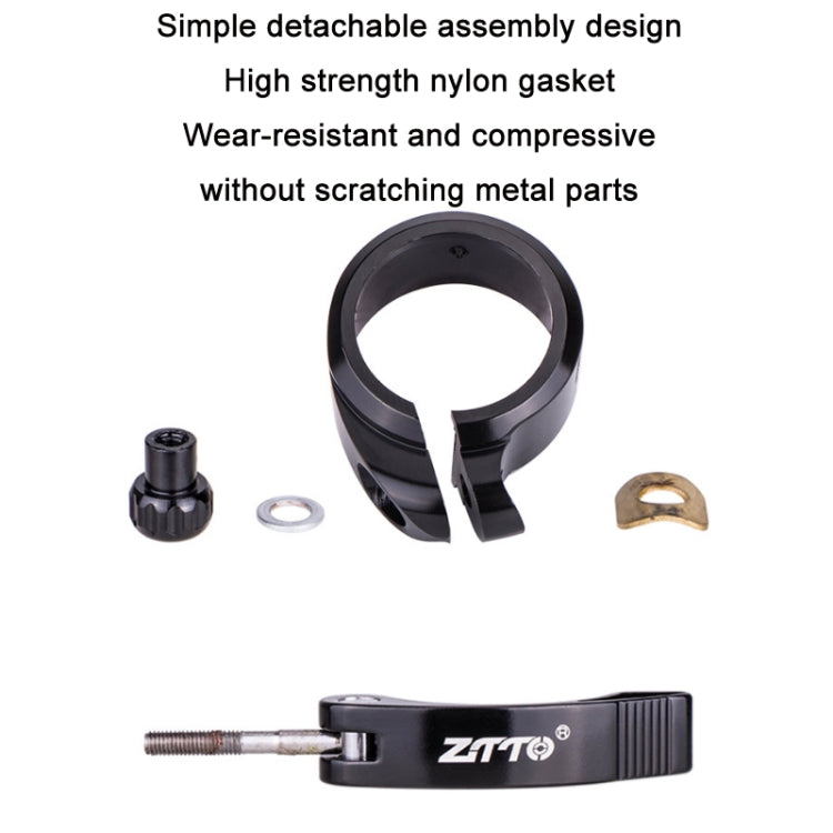 ZTTO Folding Bicycle Seatpost Clamp Retrofit Accessories, Color: 40.8mm (Blue) - Pipe clamps by ZTTO | Online Shopping UK | buy2fix