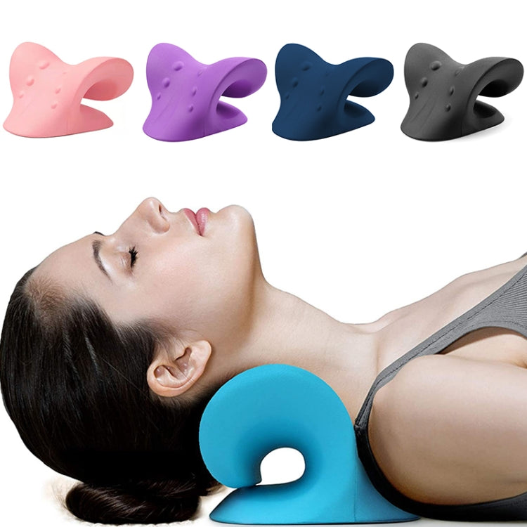 Neck Shoulder Stretcher Relaxer Cervical Chiropractic Traction Device Pillow(Pink) - Cushions & Pillows by buy2fix | Online Shopping UK | buy2fix