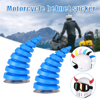 2PCS Motorcycle Horn Sucker Helmet Decoration(Blue) - In Car by buy2fix | Online Shopping UK | buy2fix