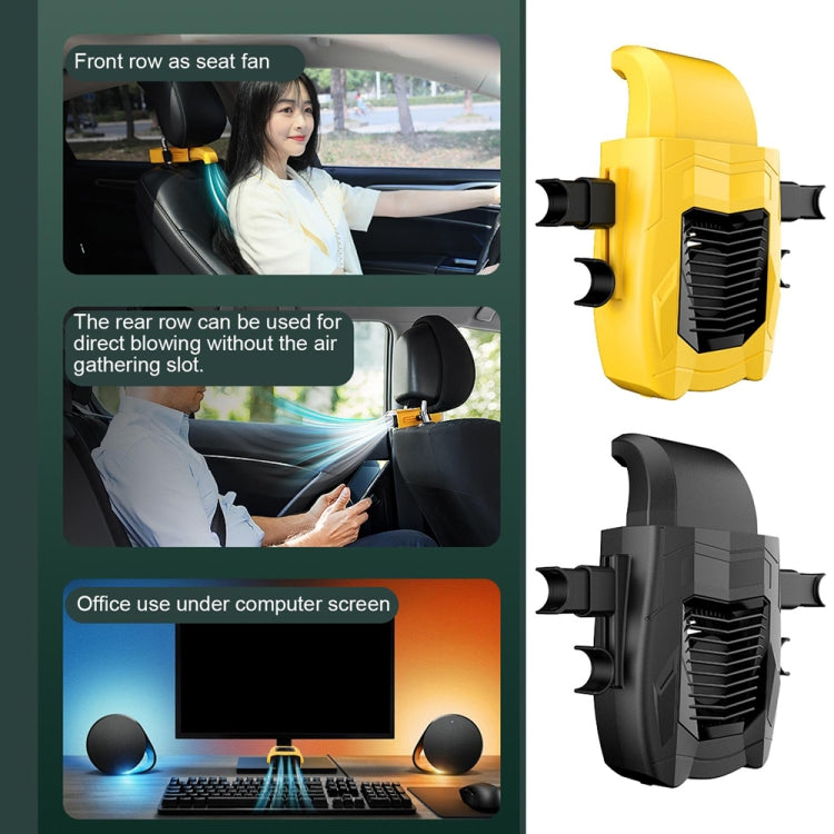 F415 Car Multifunctional Seat Back USB Fan(Black) - In Car by buy2fix | Online Shopping UK | buy2fix