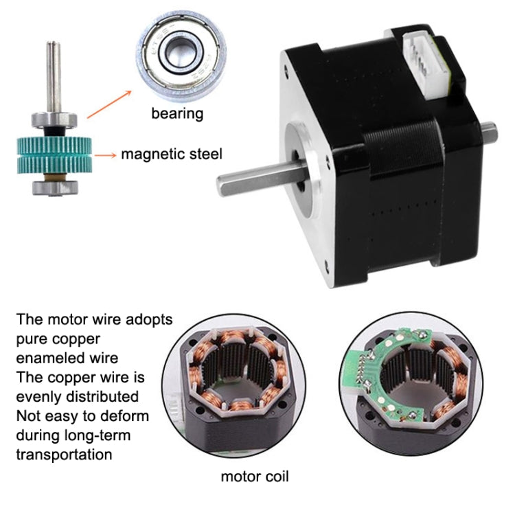 42BYGH34-1304B 1.3A 0.30N 3D Printer 42-Step Moto Dual Output Shaft Carving Machine - Consumer Electronics by buy2fix | Online Shopping UK | buy2fix