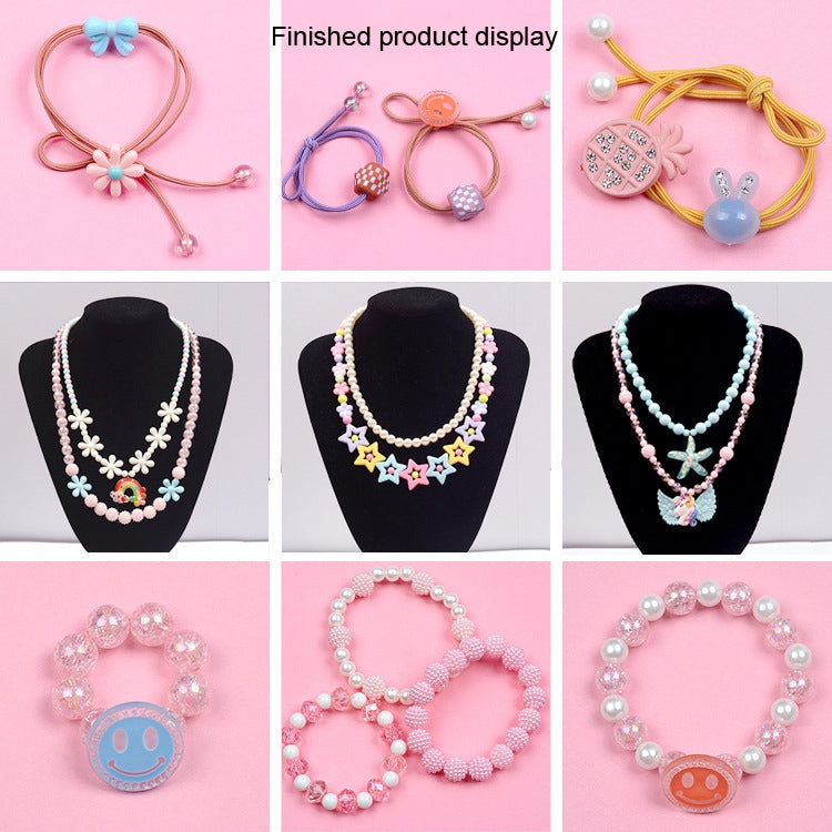 24 Grid Acrylic Beaded Kids DIY Necklace Bracelet Toys(Porcelain White Series) - DIY Developmental Toys by buy2fix | Online Shopping UK | buy2fix