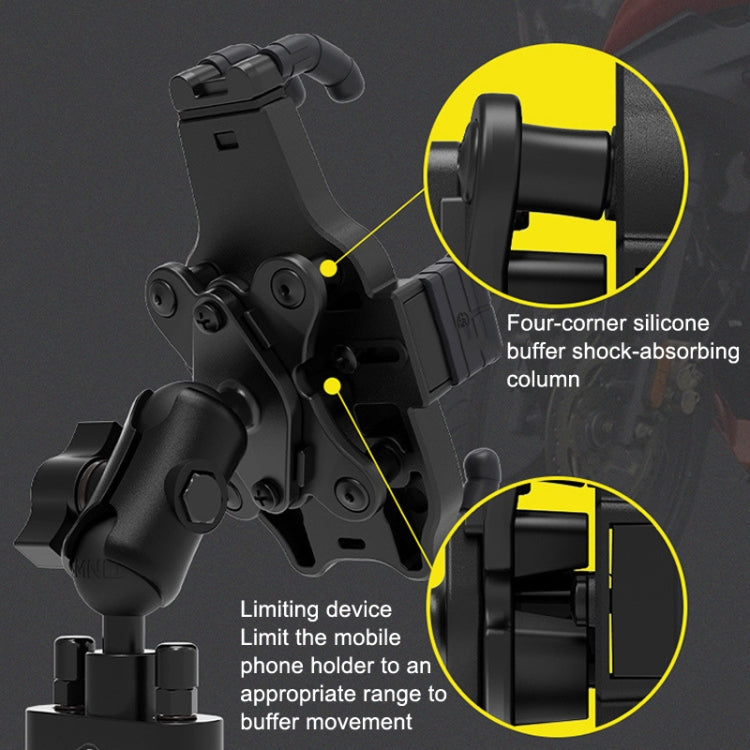 SMNU SM047 Motorcycle Shock Absorption Riding Anti-Shake Bracket(Rearview Mirror Installation) - In Car by SMNU | Online Shopping UK | buy2fix