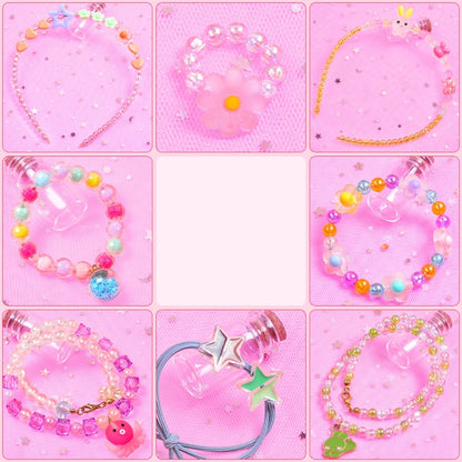 25 Grid  Acrylic Beaded Kids DIY Necklace Bracelet Toys(Crystal Rabbit) - DIY Developmental Toys by buy2fix | Online Shopping UK | buy2fix