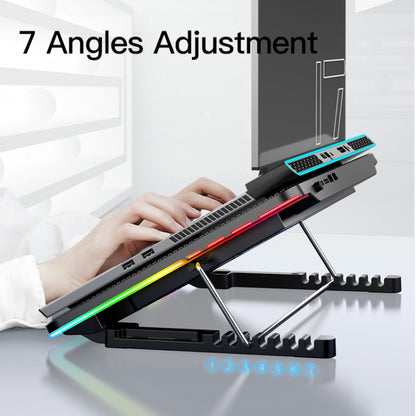 CoolCold F5  Laptop Radiator Bracket Office Desk Adjustable Laptop Cooler,Style: Colorful Edition - Cooling Pads by CoolCold | Online Shopping UK | buy2fix