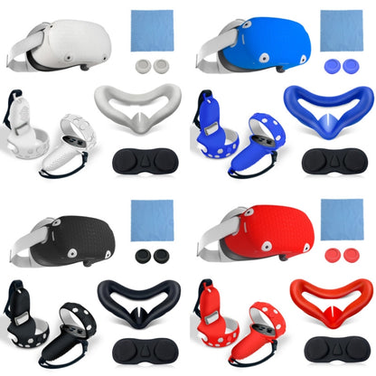 6 PCS/Set For Oculus quest2 Silicone All-Inclusive Console Controller Cover(Blue) - Consumer Electronics by buy2fix | Online Shopping UK | buy2fix
