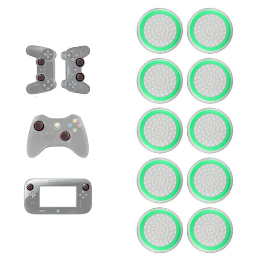 10 PCS Gamepad Silicone Luminous Button Cap Rocker Cap For PS5/PS4/PS3/ONE/360/PRO/series X/S(Transparent Light Green) - Cases by buy2fix | Online Shopping UK | buy2fix