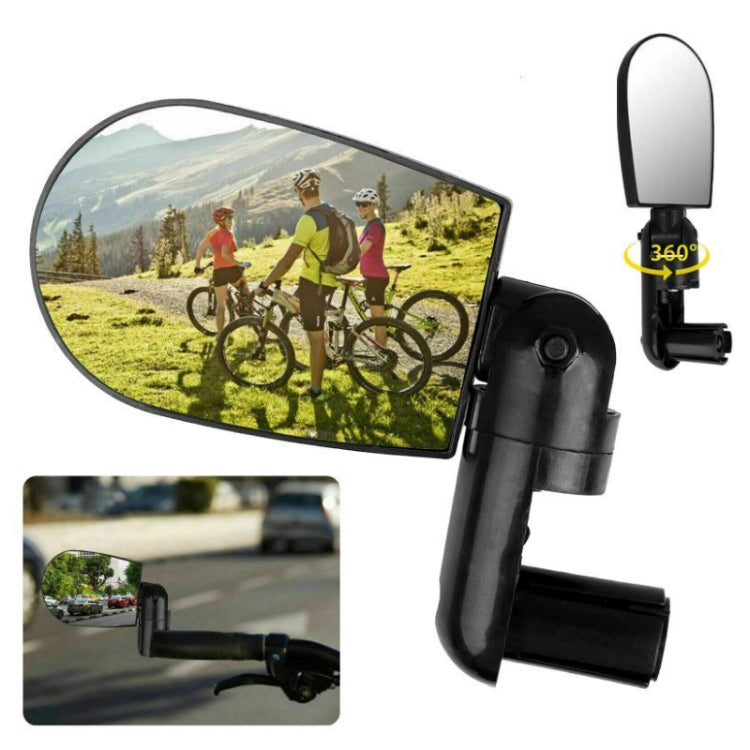 2 Pairs Adjustable Bicycle Flat Rearview Mirror Cycling Accessories(Red) - View Mirrors by buy2fix | Online Shopping UK | buy2fix