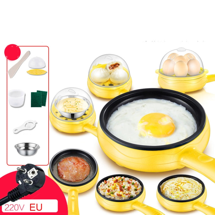 350W Electric Egg Omelette Cooker Frying Pan Steamer Cooker,EU Plug,Style: Double Layer Set Yellow - Home & Garden by buy2fix | Online Shopping UK | buy2fix