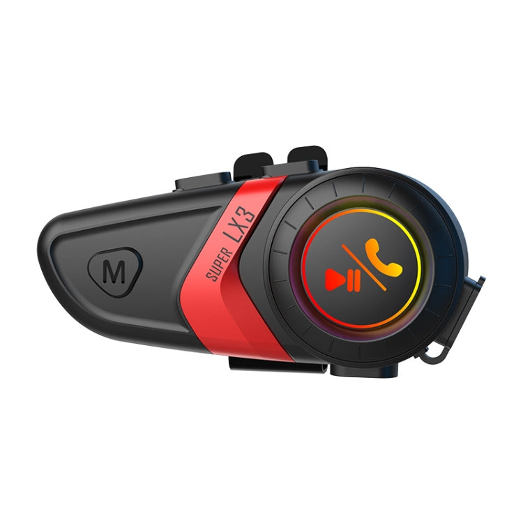 Motorcycle Helmet Call Music Navigation Bluetooth Headset, Color: Red(Soft Pipe Microphone) - Consumer Electronics by buy2fix | Online Shopping UK | buy2fix