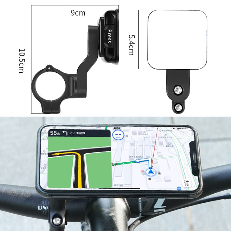 WEST BIKING YP0715060 Bicycle Strong Magnetic Attraction 360 Degree Rotating Navigation Phone Bracket(Black) - Outdoor & Sports by WEST BIKING | Online Shopping UK | buy2fix