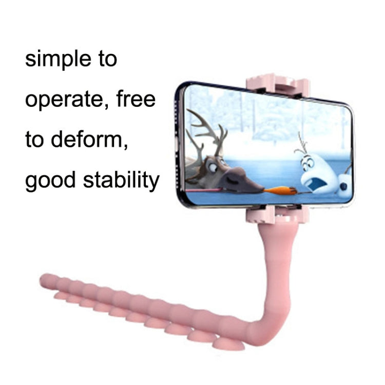 3PCS Caterpillar Mobile Phone Stand Magic Suction Cup Bedside Desktop Bracket(Light Blue) - Lazy Bracket by buy2fix | Online Shopping UK | buy2fix