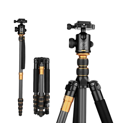 QingZhuangShiDai Q666C Portable Travel Photography Ball Head SLR Camera Carbon Fiber Tripod(Black) - Tripods by QingZhuangShiDai | Online Shopping UK | buy2fix