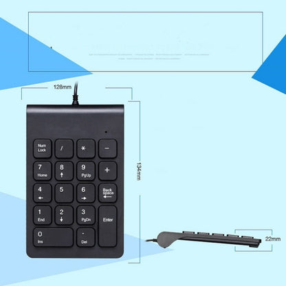 Laptop Wired Digital Mini USB Keyboard(Black) - Mini Keyboard by buy2fix | Online Shopping UK | buy2fix