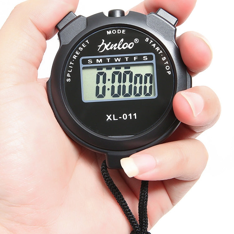 XINLOO XL-011 Display Single Memory Stopwatch Running Fitness Training Electronic Timer(Black) - Pedometer by null | Online Shopping UK | buy2fix