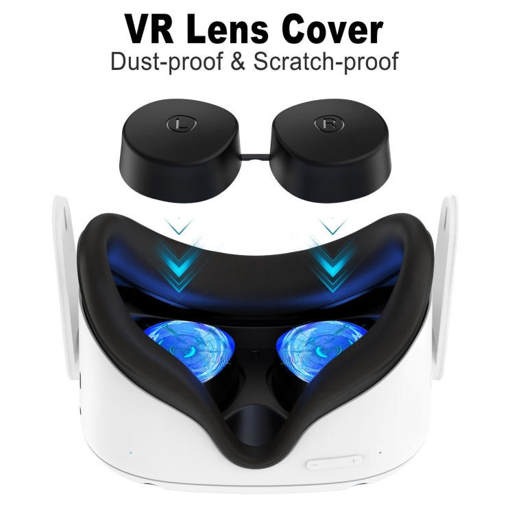 VR Silicone Eye Mask+Lens Protective Cover+Joystick Hat, For Oculus Quest 2(Black) - Consumer Electronics by buy2fix | Online Shopping UK | buy2fix