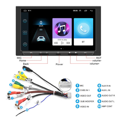 7 inch Carplay GPS Navigation Reverse Integrated Machine, Style: Standard+12 Light Camera(2+32G) - In Car by buy2fix | Online Shopping UK | buy2fix