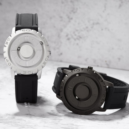 EUTOUR E030 Magnetic Ball Men Bezel-Free Design Watch(Silver Net Strip) - Metal Strap Watches by buy2fix | Online Shopping UK | buy2fix