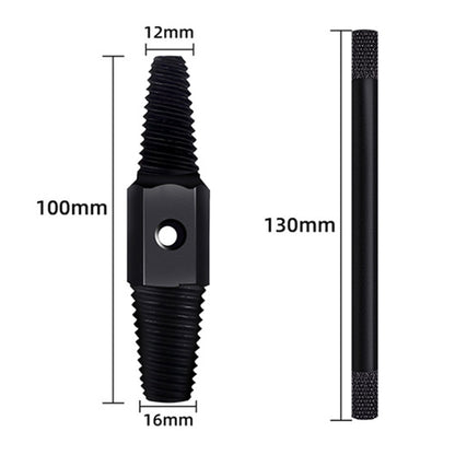 3PCS 4/6 Points Faucet Break Screw Remover Smooth Silky Tooth Double-headed Screw Tool(Black) - Screws by buy2fix | Online Shopping UK | buy2fix