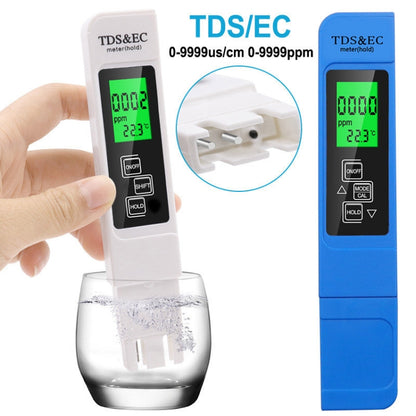 Backlight Model TDS & EC Water Quality Test Pen Meter Conductivity Test Pen(White) - Consumer Electronics by buy2fix | Online Shopping UK | buy2fix