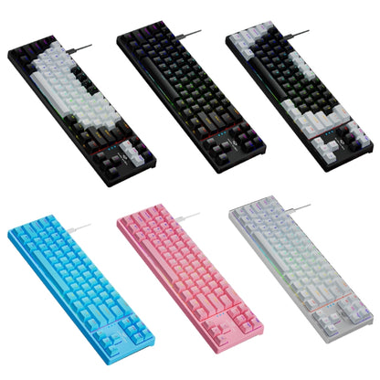 Dark Alien K710 71 Keys Glowing Game Wired Keyboard, Cable Length: 1.8m, Color: Pink Green Shaft - Wired Keyboard by Dark Alien | Online Shopping UK | buy2fix