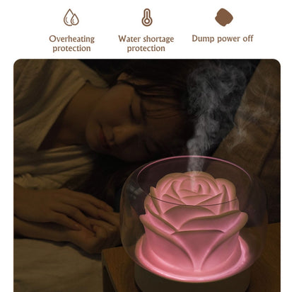 400ml Rose Aromatherapy Diffuser Timing Humidifier with Seven-color Light,CN Plug(Gray) - Home & Garden by buy2fix | Online Shopping UK | buy2fix