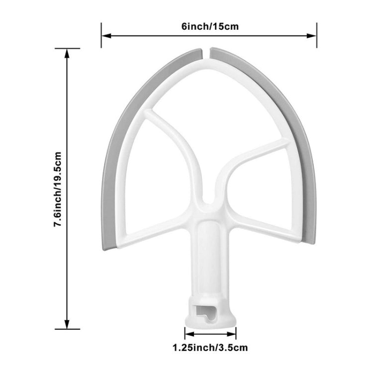 For KitchenAid 5QT Bowl-Lift Stand Mixers Plastic Flat Beater Paddle With Silicone Edges - Home & Garden by buy2fix | Online Shopping UK | buy2fix