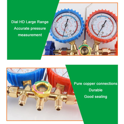 Car Air Conditioning Refrigeration Fluoridation Double Meter Valve(A) - In Car by buy2fix | Online Shopping UK | buy2fix