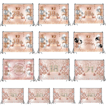 MDN12138 1.5m x 1m Rose Golden Balloon Birthday Party Background Cloth Photography Photo Pictorial Cloth - Camera Accessories by buy2fix | Online Shopping UK | buy2fix