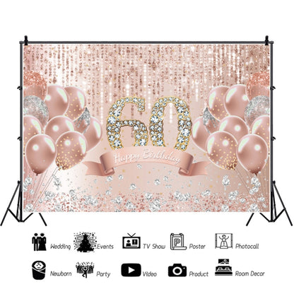 MDU05524 1.5m x 1m Rose Golden Balloon Birthday Party Background Cloth Photography Photo Pictorial Cloth - Camera Accessories by buy2fix | Online Shopping UK | buy2fix