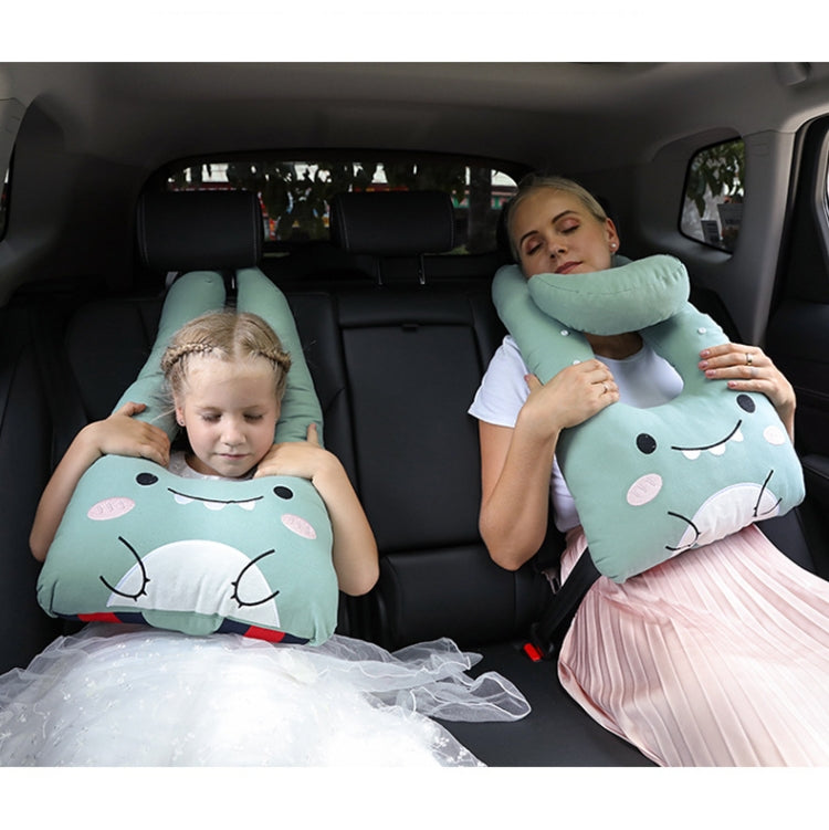 8146 Cartoon Adjustable Car Children Sleep Safety Belt U-shaped Neck Pillow(Coffee Monkey) - In Car by buy2fix | Online Shopping UK | buy2fix